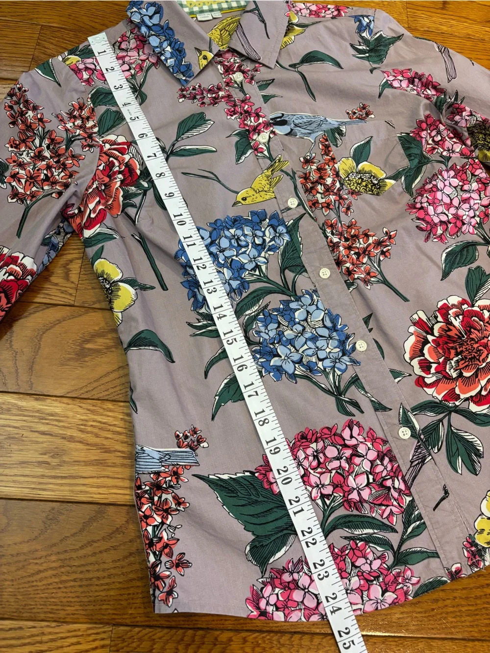 Boden Cotton Floral Print Blouse - Picture 10 of 13